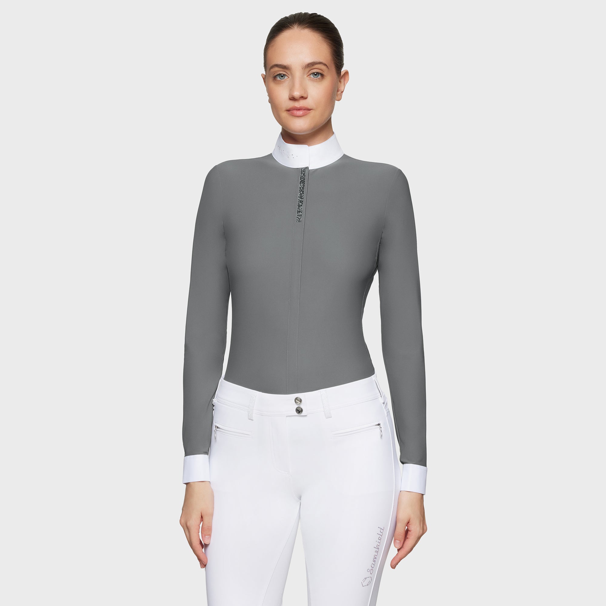 Ladies Jella Premium Show Shirt | Long Sleeves | Grey