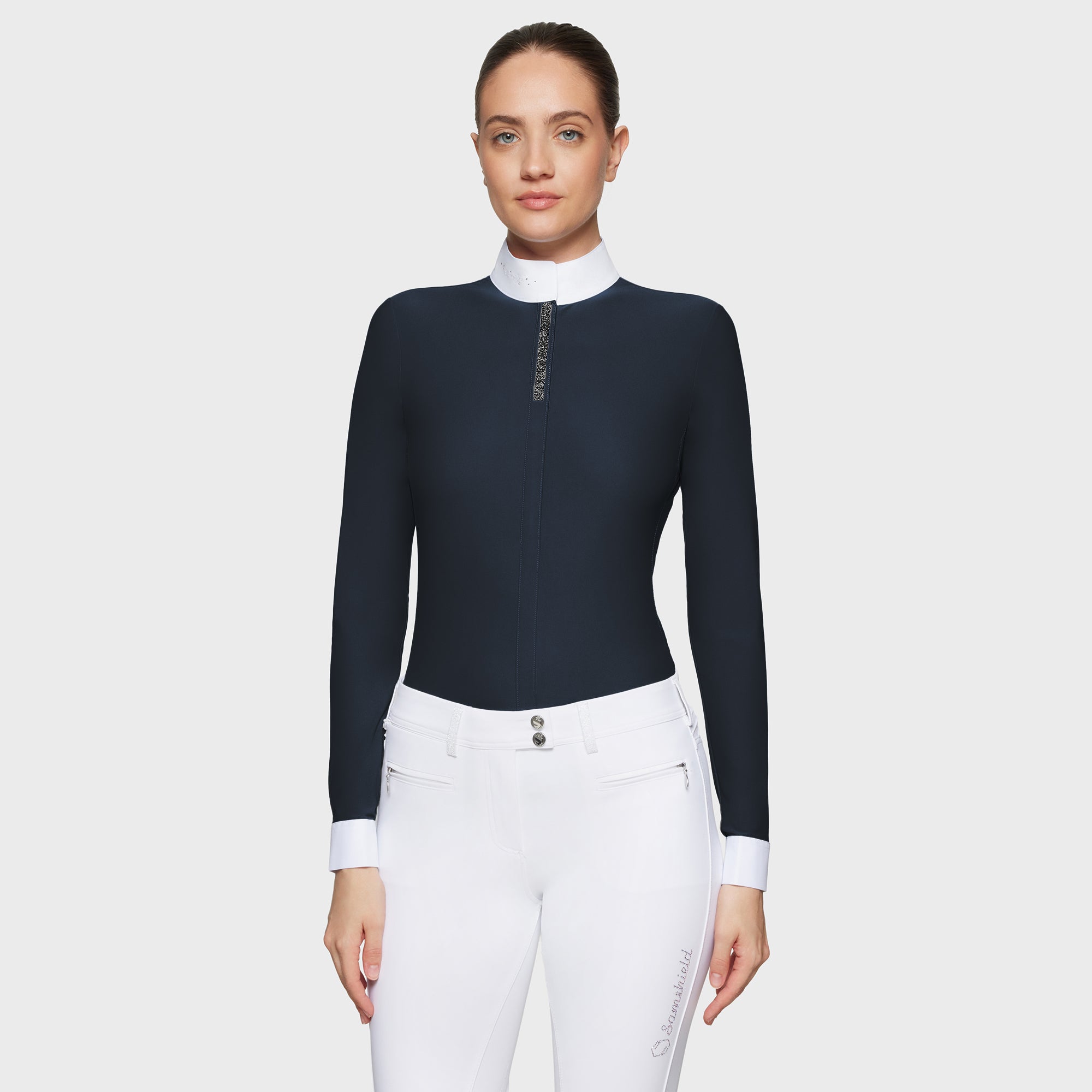 Ladies Jella Premium Show Shirt | Long Sleeves | Navy