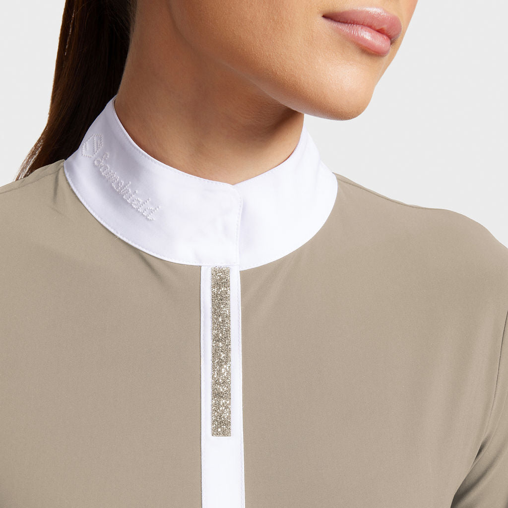 Ladies Julia Premium L/S Show Shirt - Sand (LAST ONE - XX-SMALL)