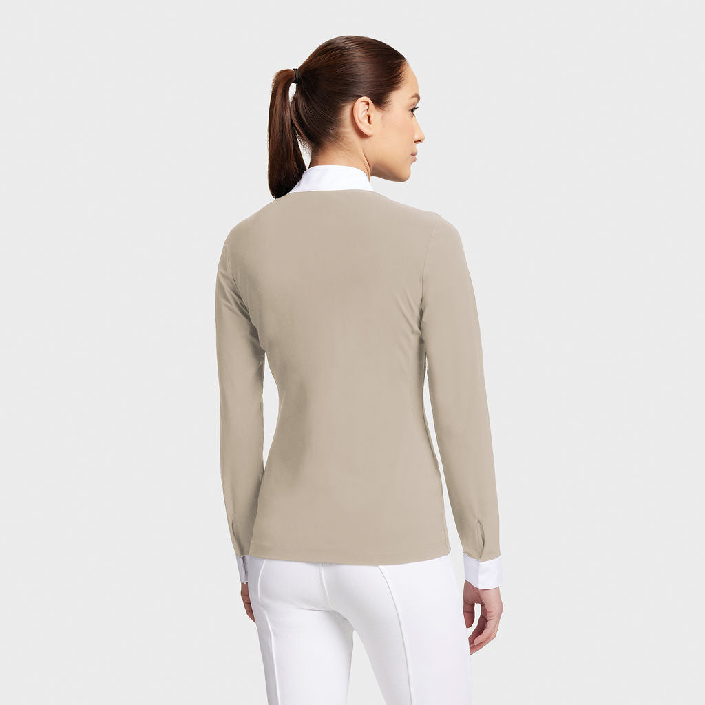 Ladies Julia Premium L/S Show Shirt - Sand (LAST ONE - XX-SMALL)