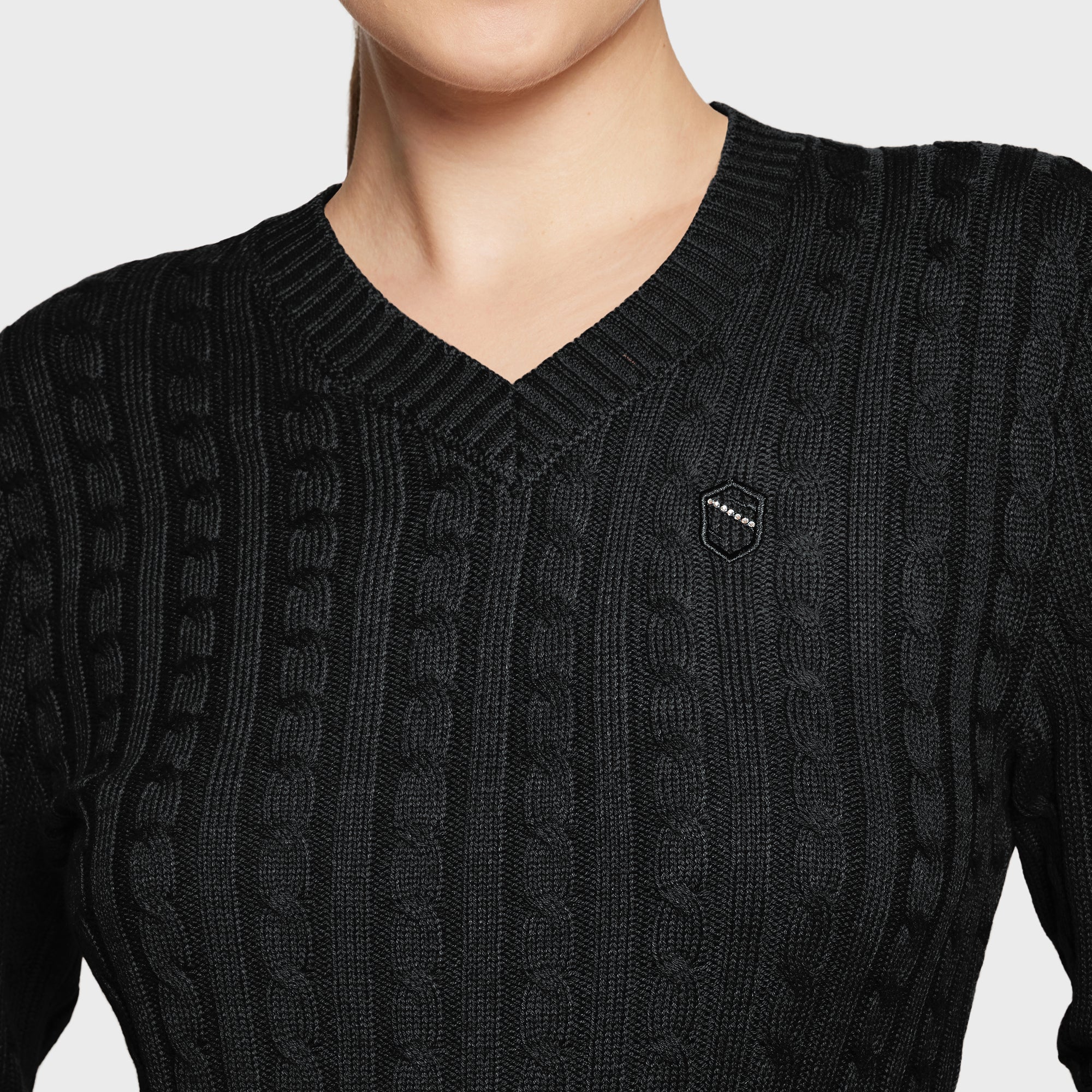 Ladies Lisa Twisted Pull Over Sweater | Black