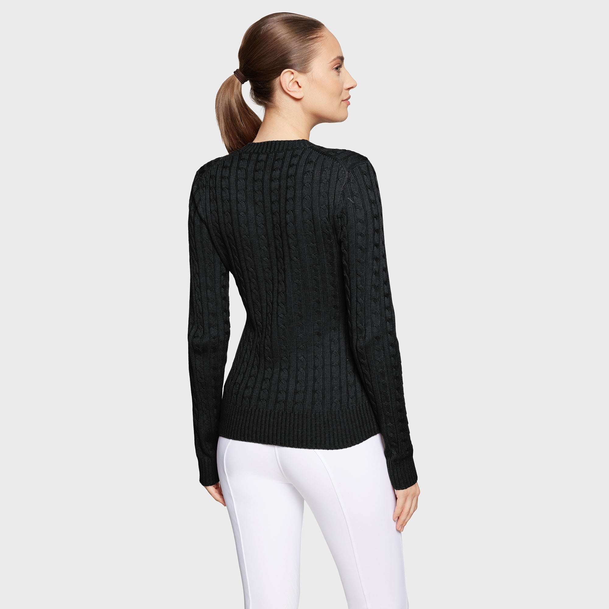 Ladies Lisa Twisted Pull Over Sweater | Black