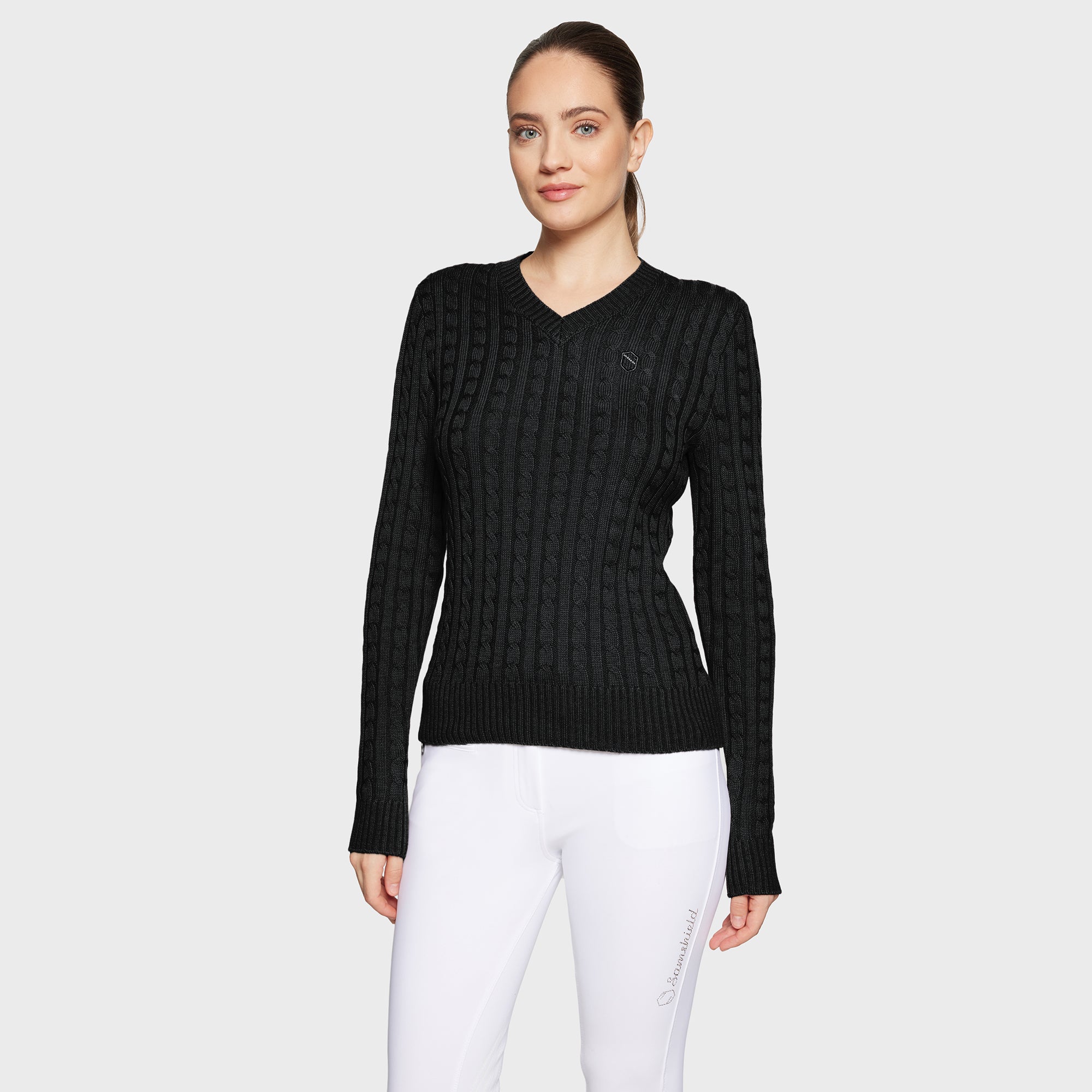 Ladies Lisa Twisted Pull Over Sweater | Black