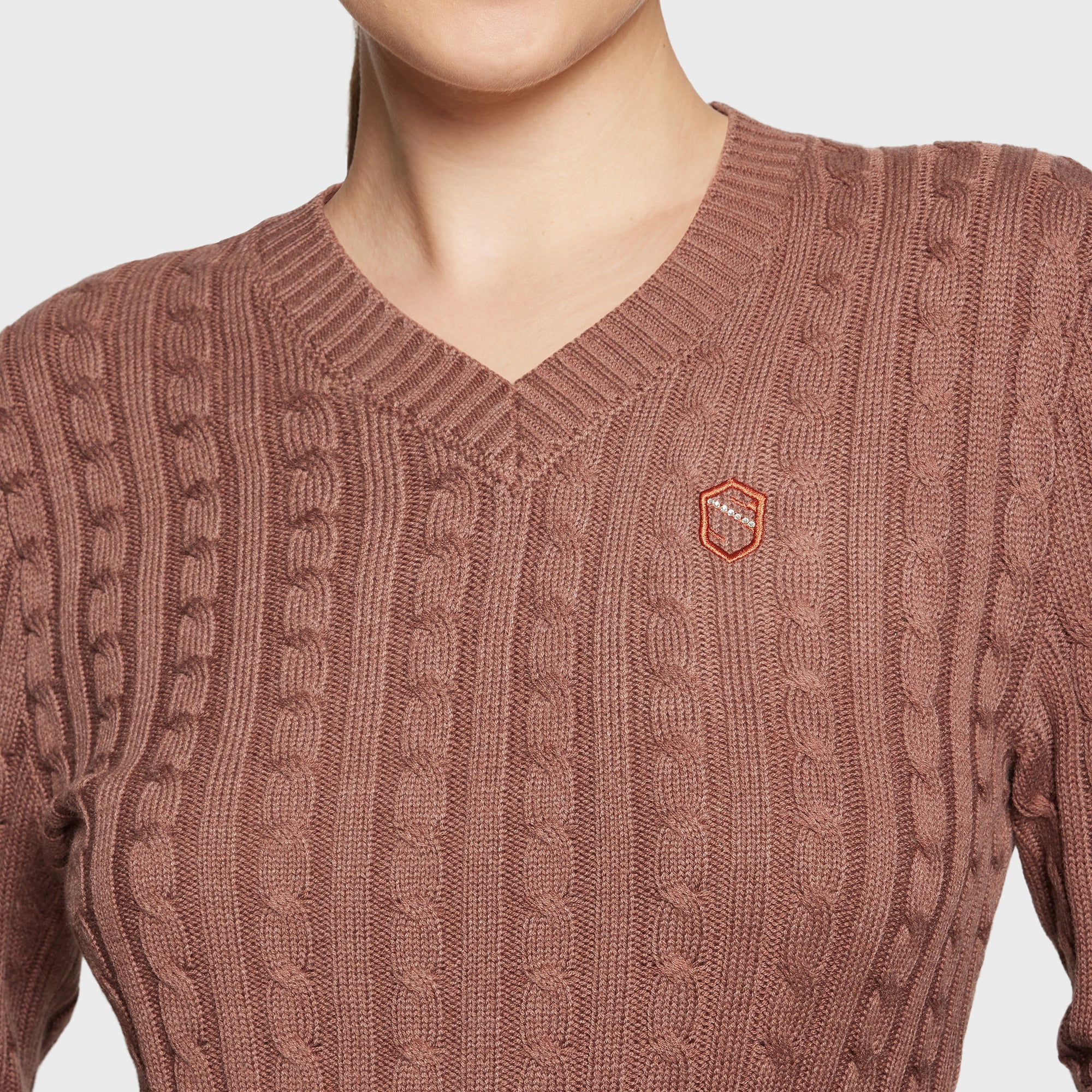 Ladies Lisa Twisted Pull Over Sweater | Chestnut