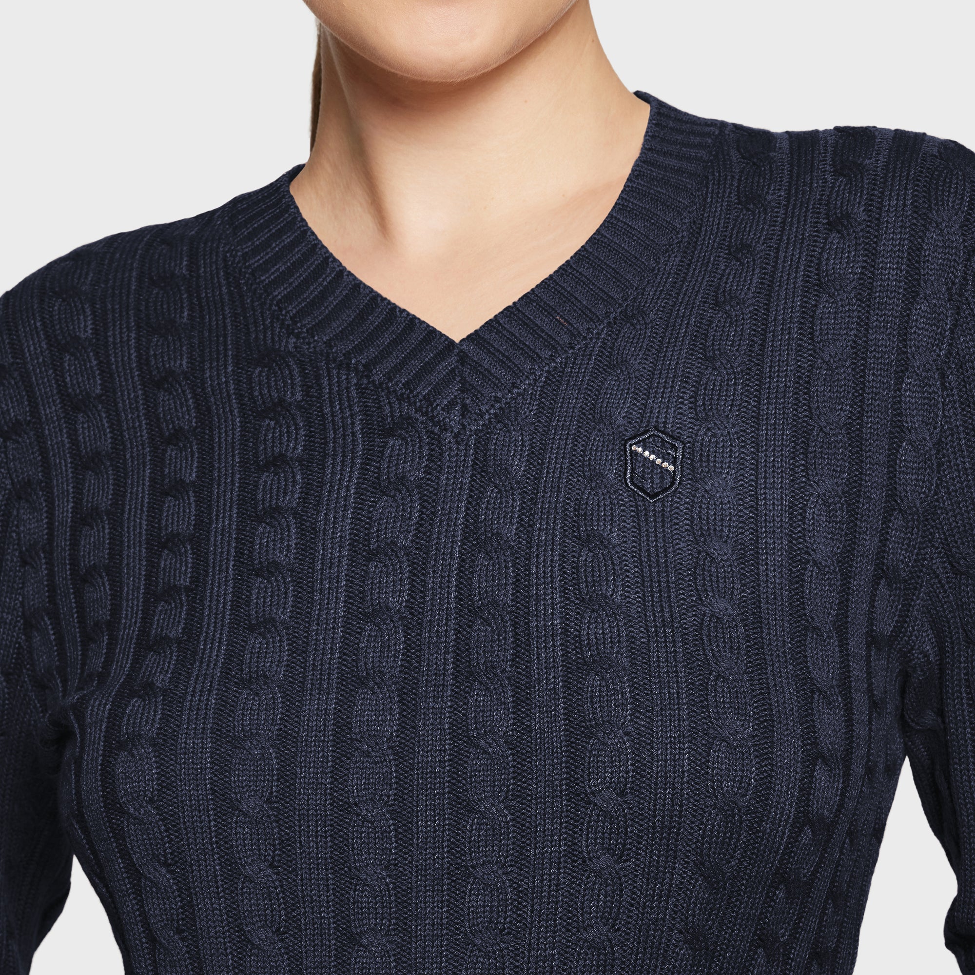 Ladies Lisa Twisted Pull Over Sweater | Navy