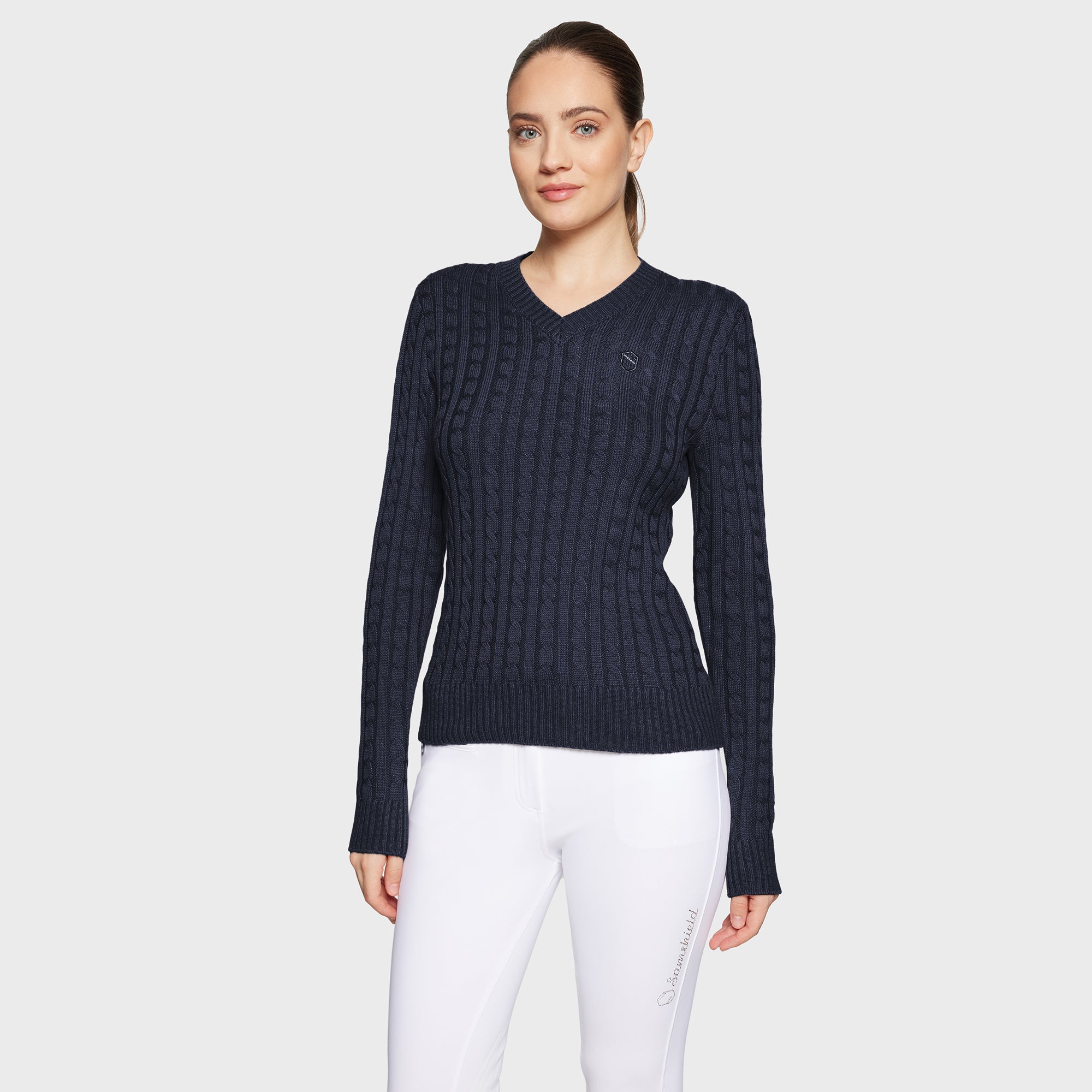 Ladies Lisa Twisted Pull Over Sweater | Navy
