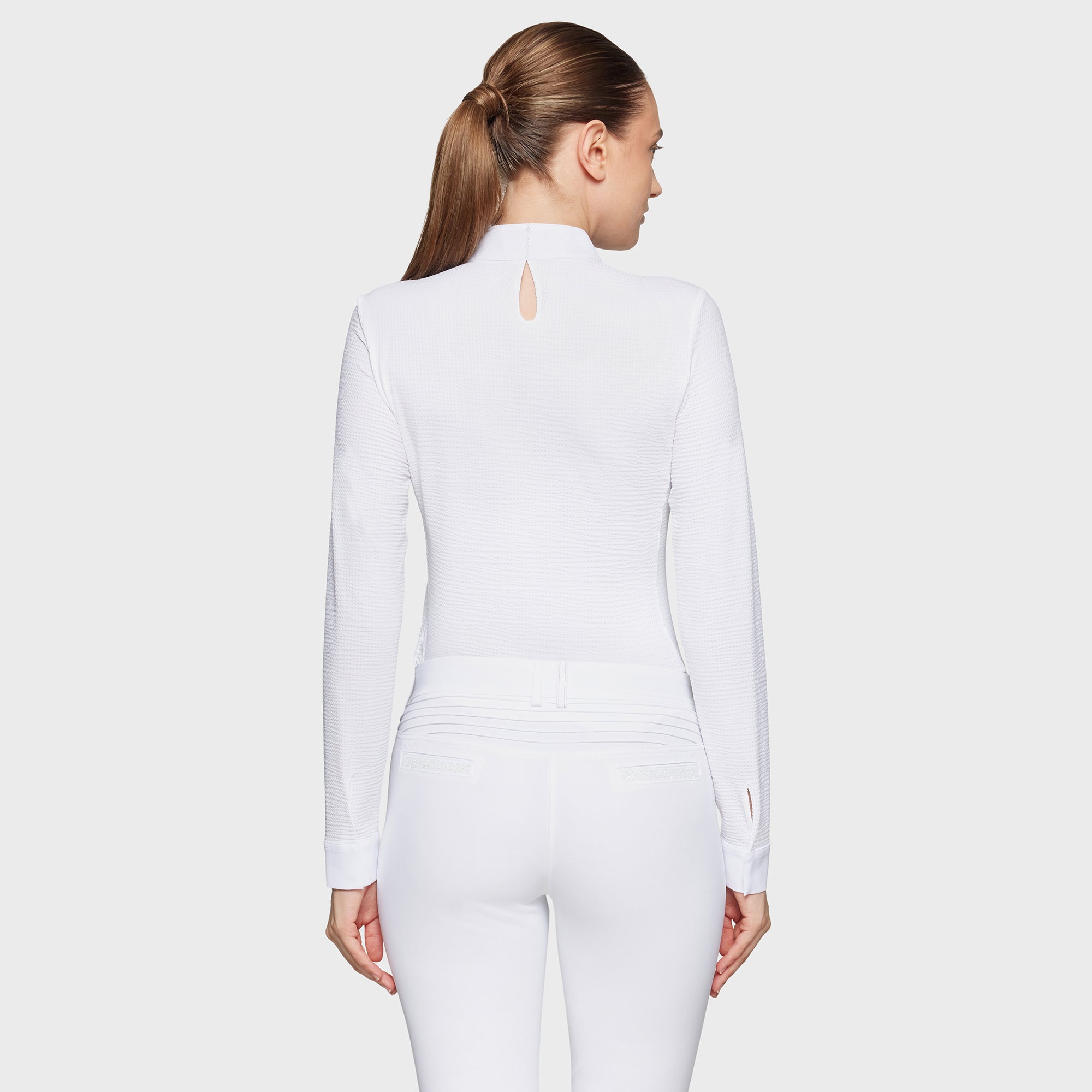 Ladies Louisella Honeycomb Show Shirt | Long Sleeves | White