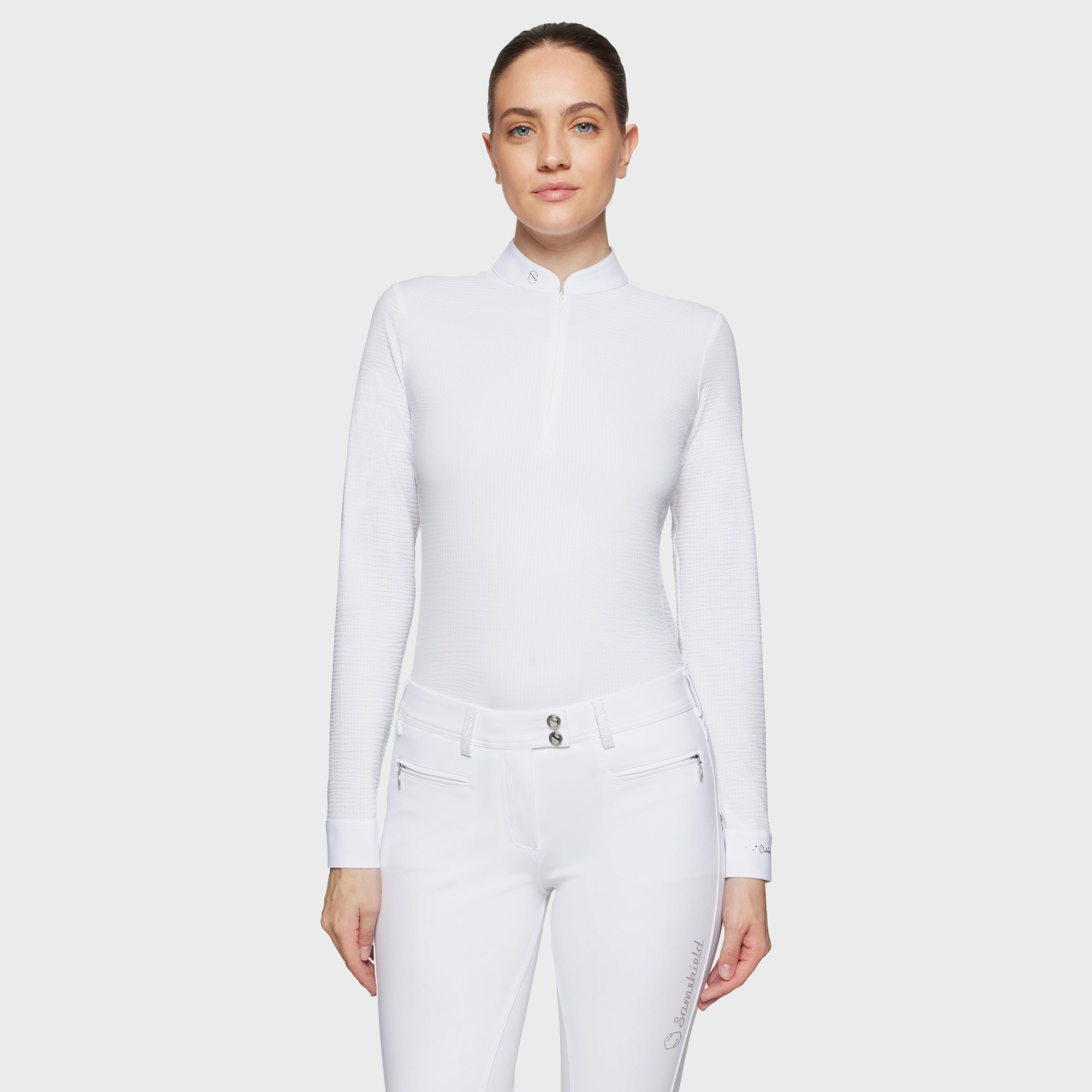 Ladies Louisella Honeycomb Show Shirt | Long Sleeves | White