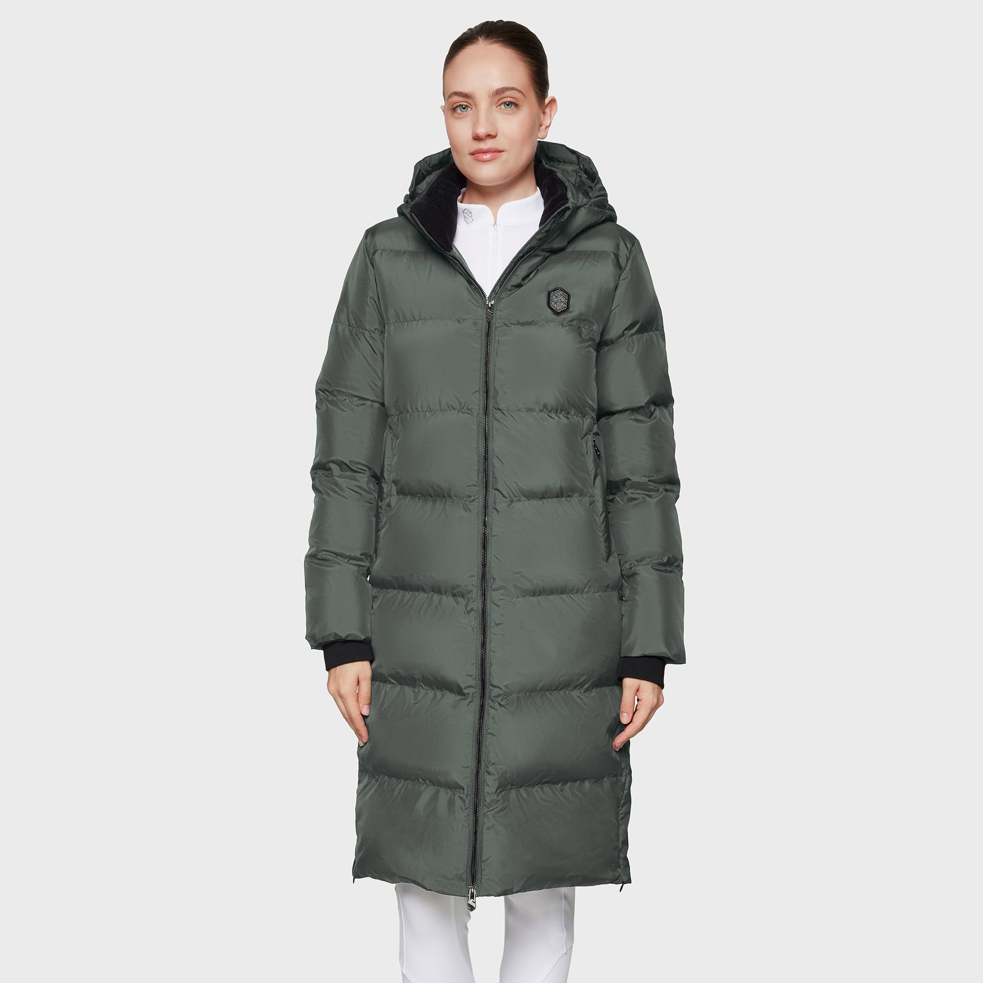 Ladies Sierra Long Padded Coat | Dark Forest