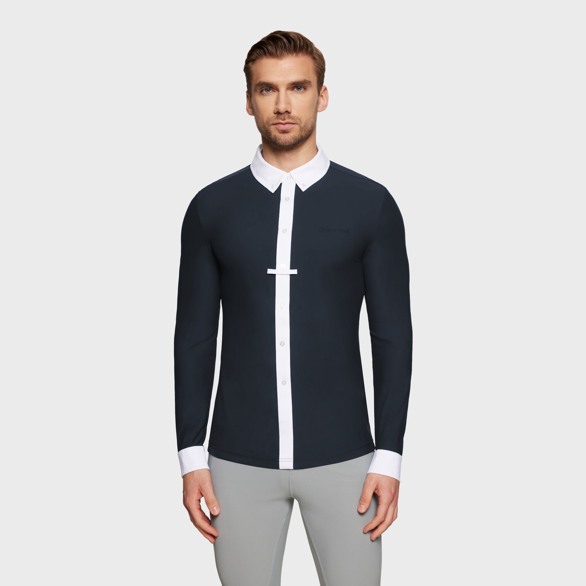 Mens Smith Show Shirt | Long Sleeves | Navy