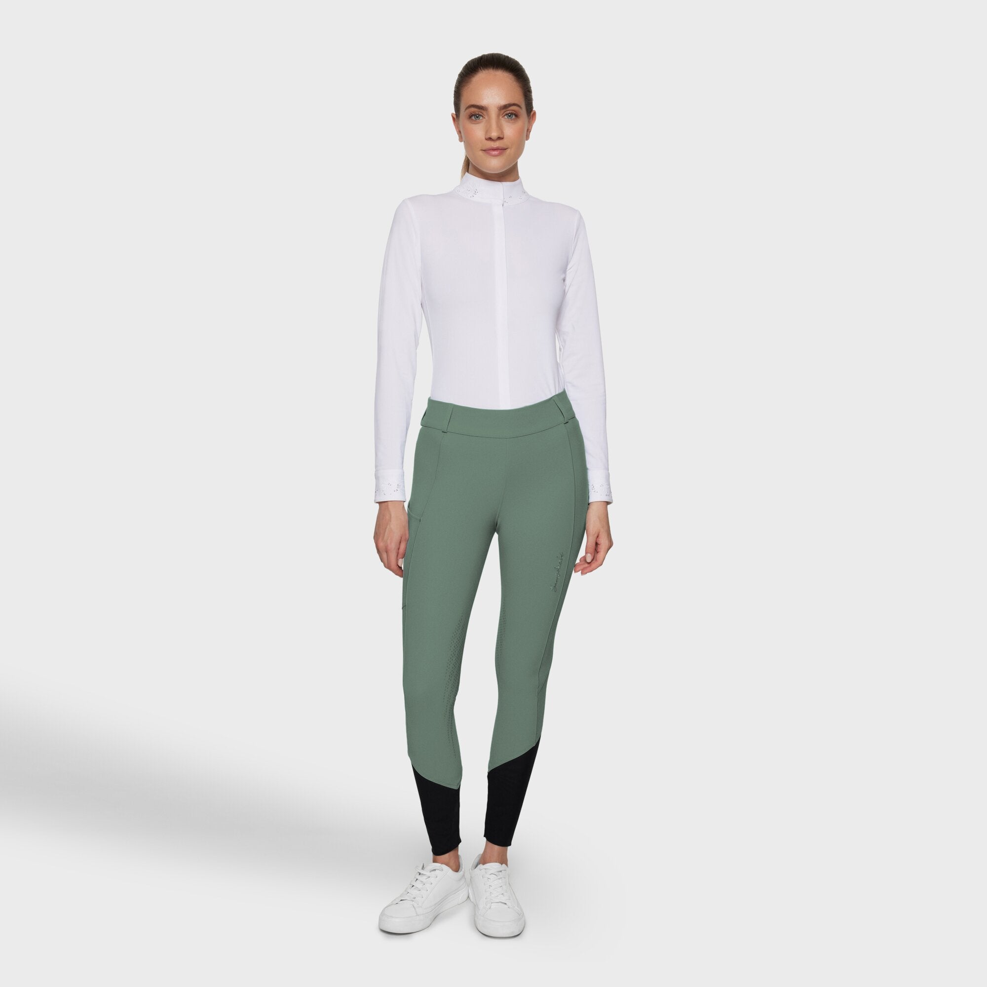 Ladies Tallia Legging Breeches | High Rise | Knee Grip | Pistachio