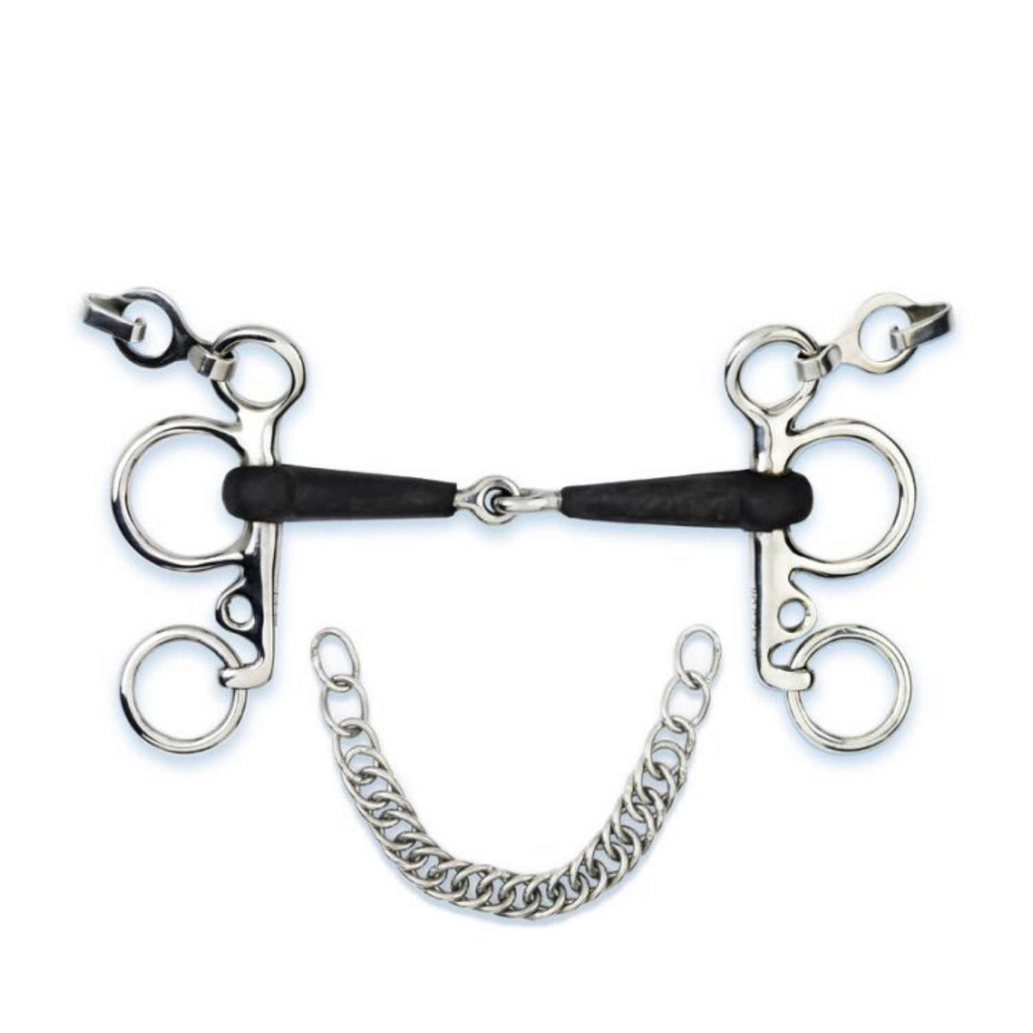 2242 Rubber Pelham Single Jointed