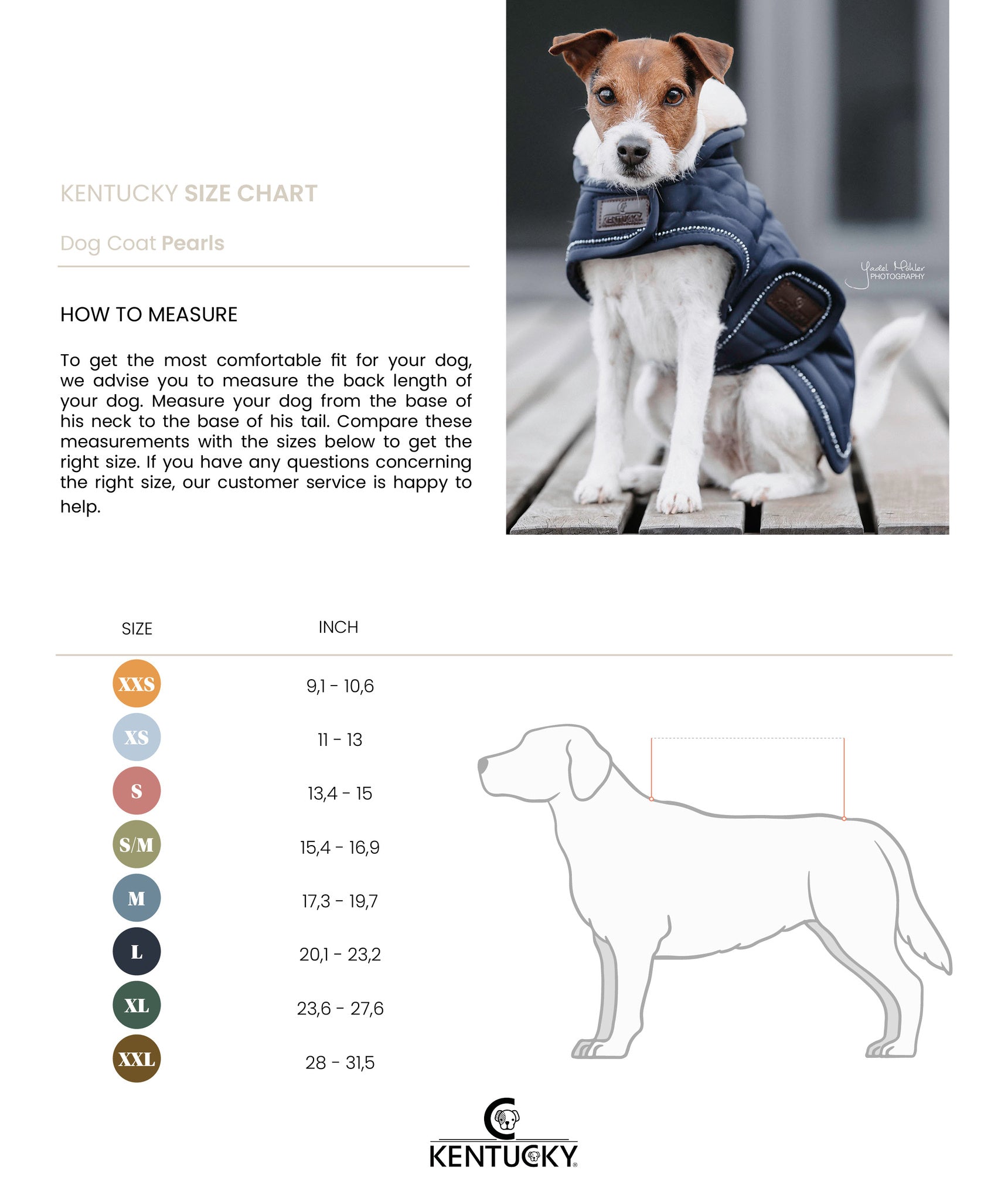 Dog Coat Pearls | Navy (LAST ONE - MEDIUM)
