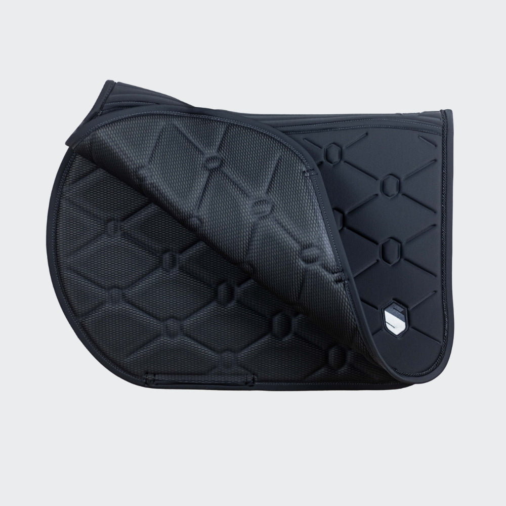 SpineShield Embroidery Jumping Saddle Pad | Anthracite