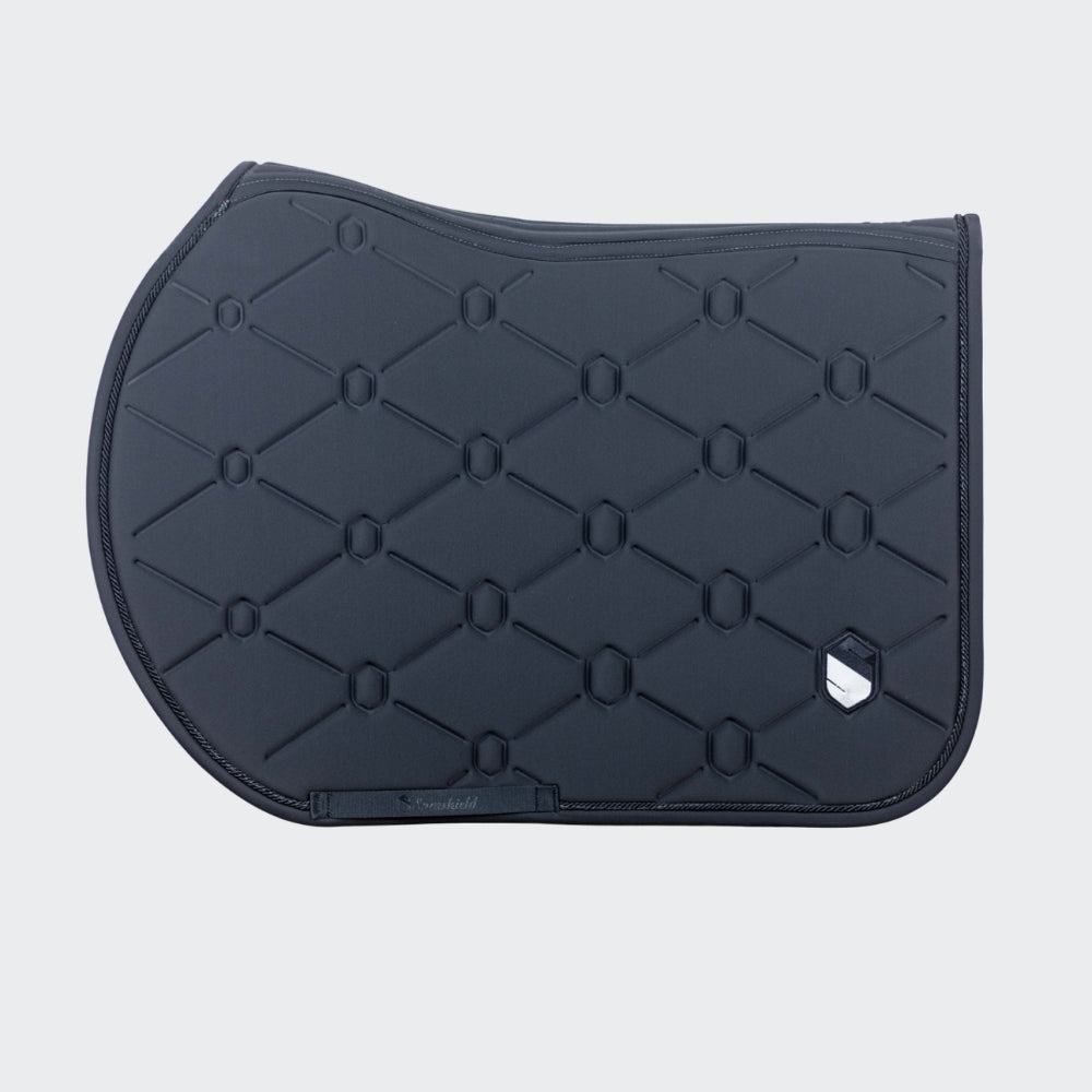 SpineShield Embroidery Jumping Saddle Pad | Anthracite