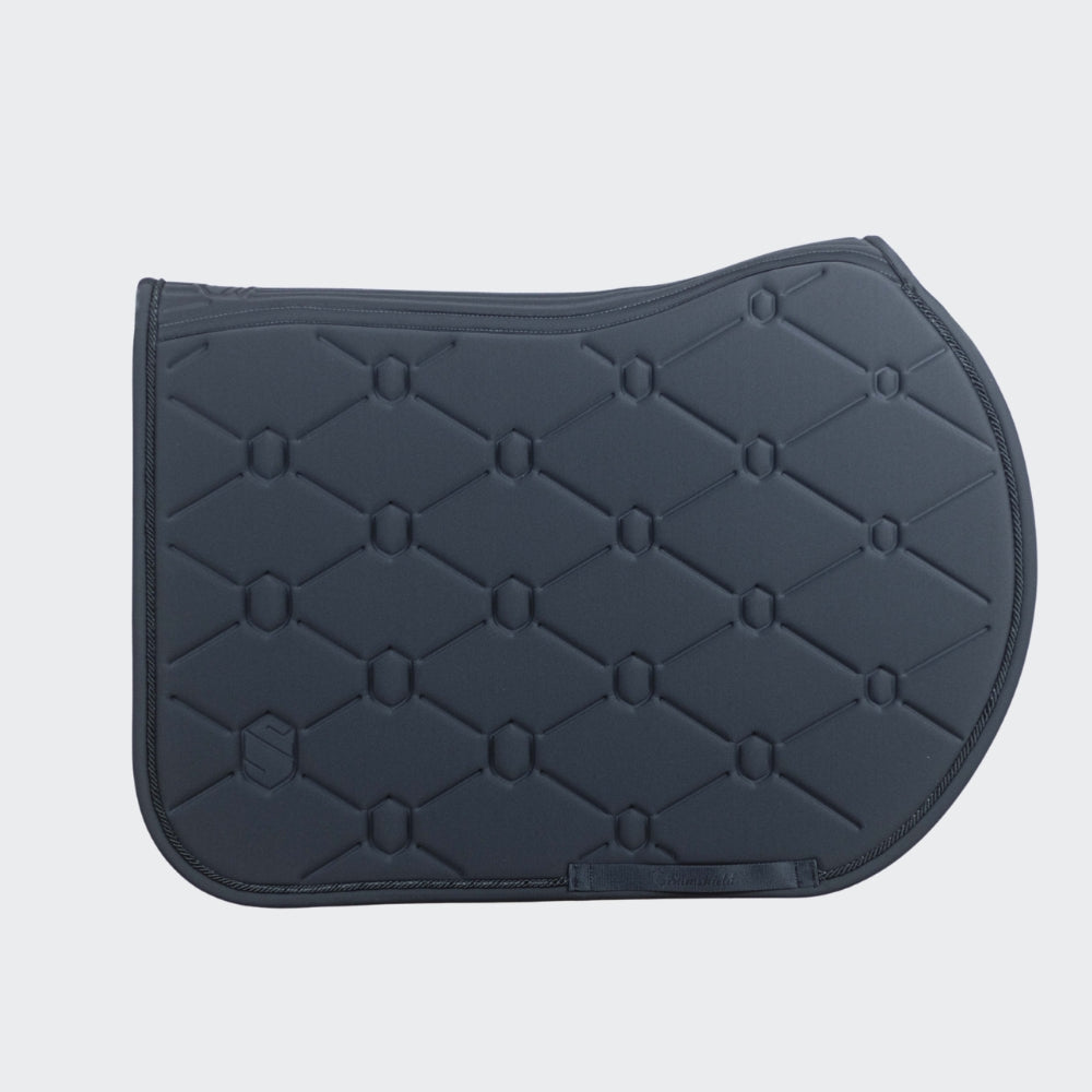 SpineShield Embroidery Jumping Saddle Pad | Anthracite