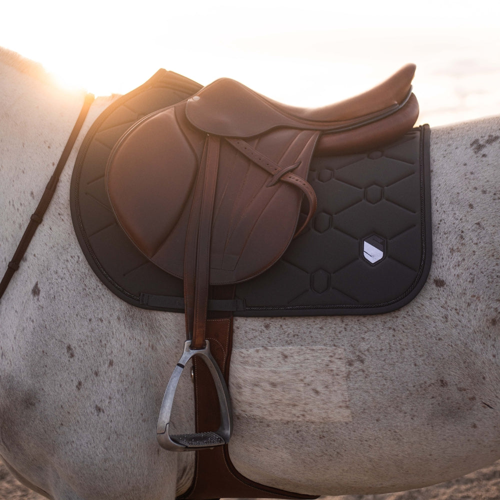 SpineShield Embroidery Jumping Saddle Pad | Anthracite