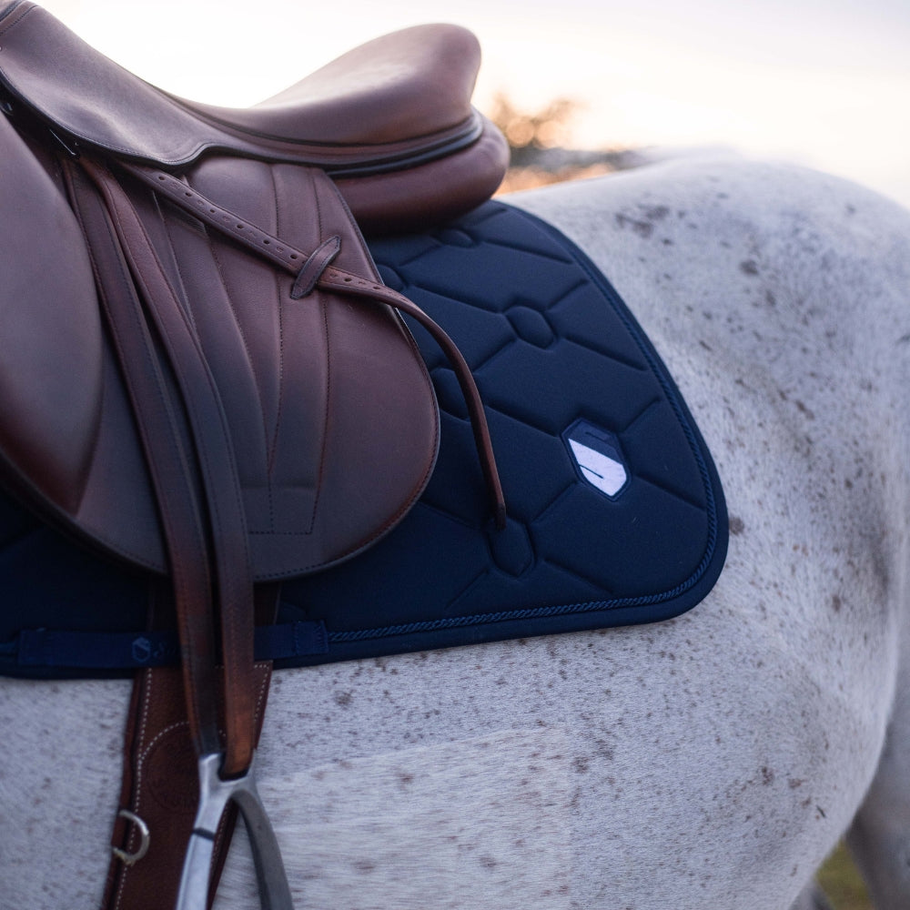 SpineShield Embroidery Jumping Saddle Pad | Navy