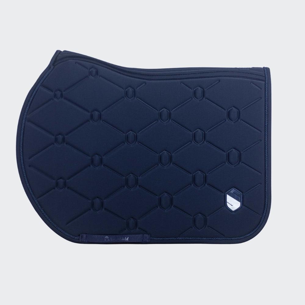 SpineShield Embroidery Jumping Saddle Pad | Navy