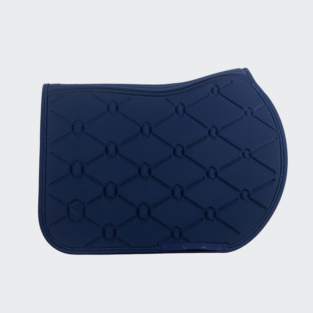 SpineShield Embroidery Jumping Saddle Pad | Navy