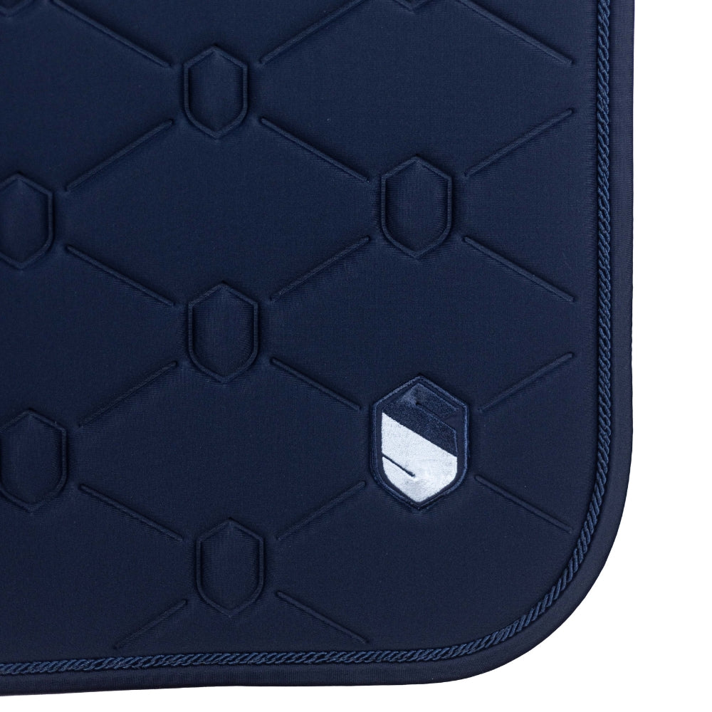 SpineShield Embroidery Jumping Saddle Pad | Navy