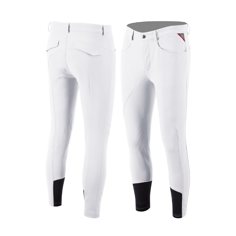 Mens Metrix Breeches | Knee Grip | White
