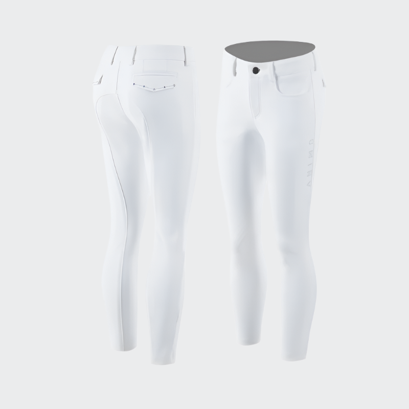 Girls Nonve Breeches | Knee Grip | White