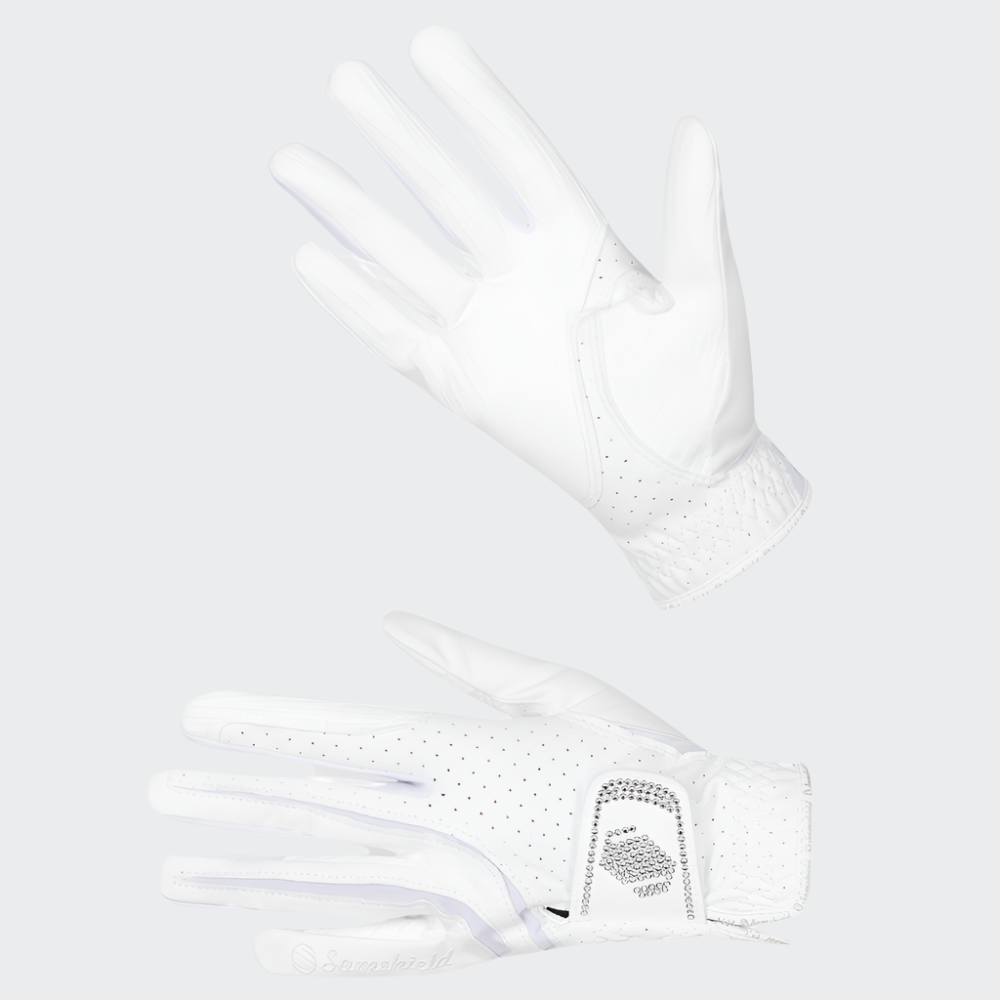 V-Skin Swarovski Gloves | White