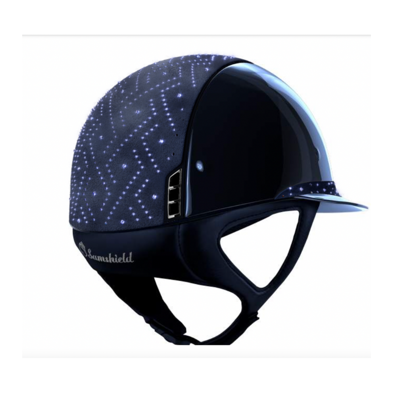 product shot image of the Custom Aztec Miss Shield Shadowglossy With Top & Frontal Band - Navy