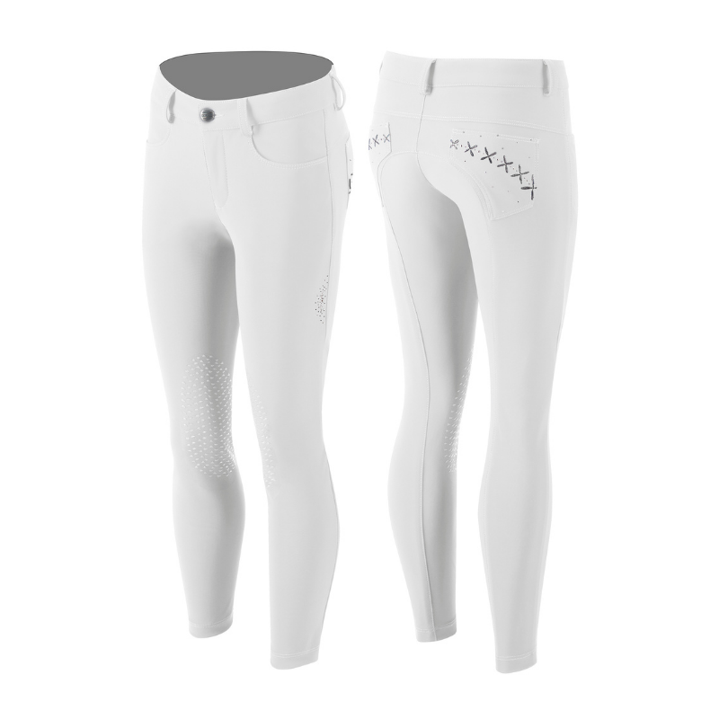 product shot image of the Girls Neshy Riding Breeches - White