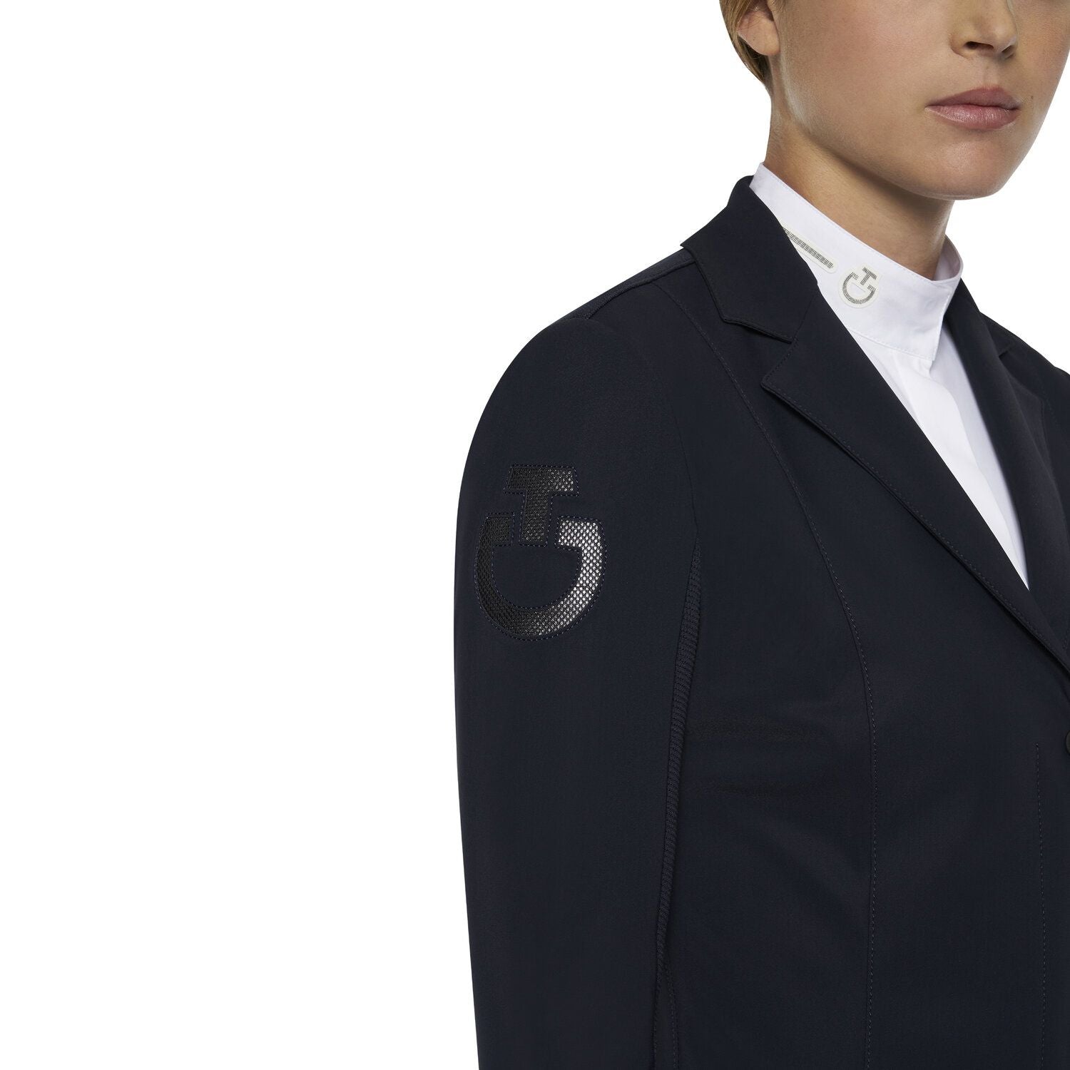 product shot image of the Ladies R-Evo Light Tech Knit Zip Riding Jacket - Navy