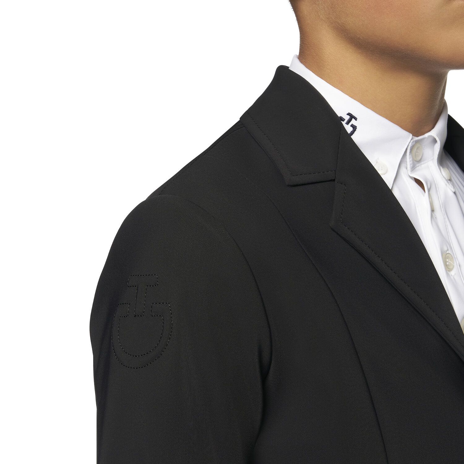 product shot image of the Boys lightweight Jersey Zip Riding Jacket - Black