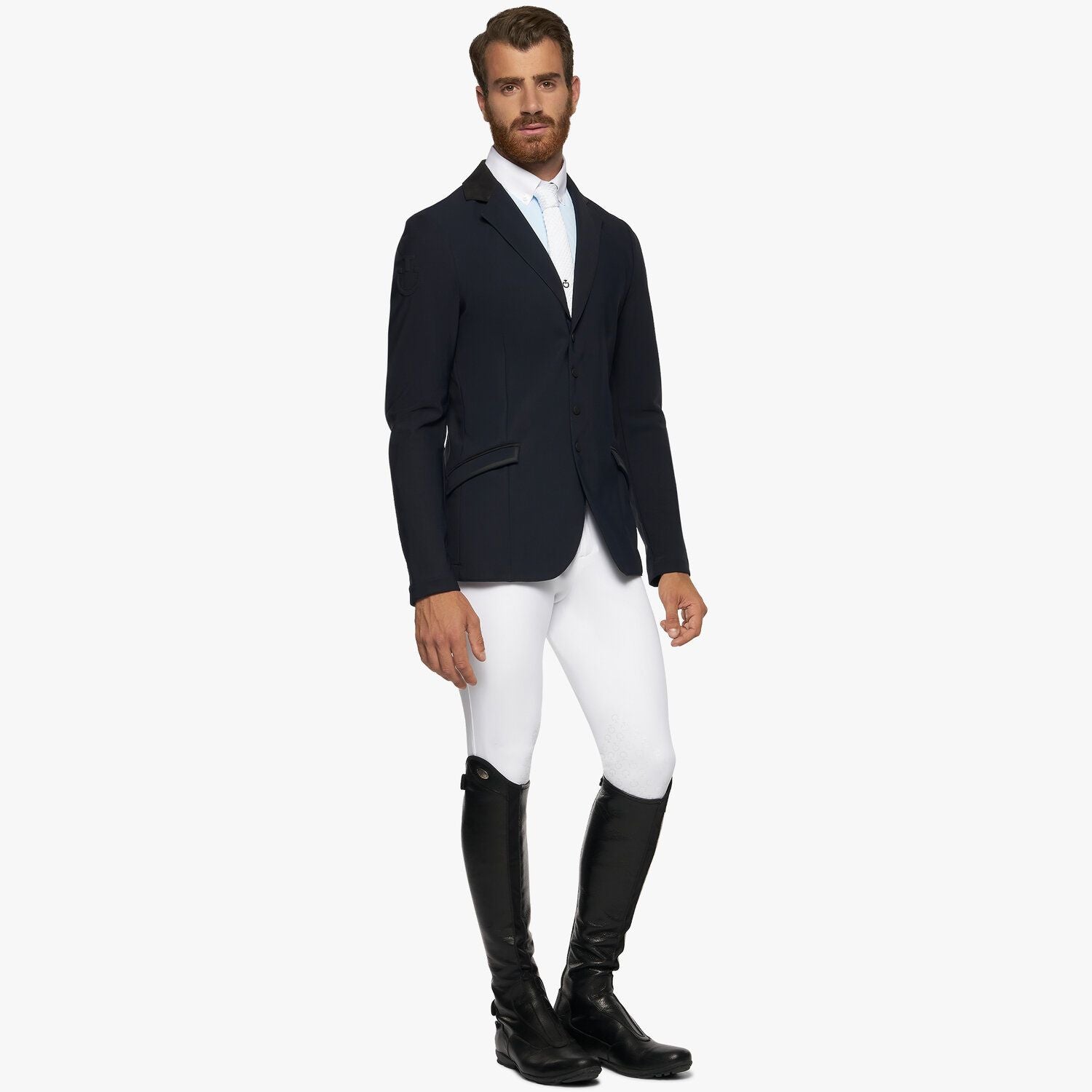 product shot image of the Mens Lightweight Jersey Zip Riding Jacket - Navy