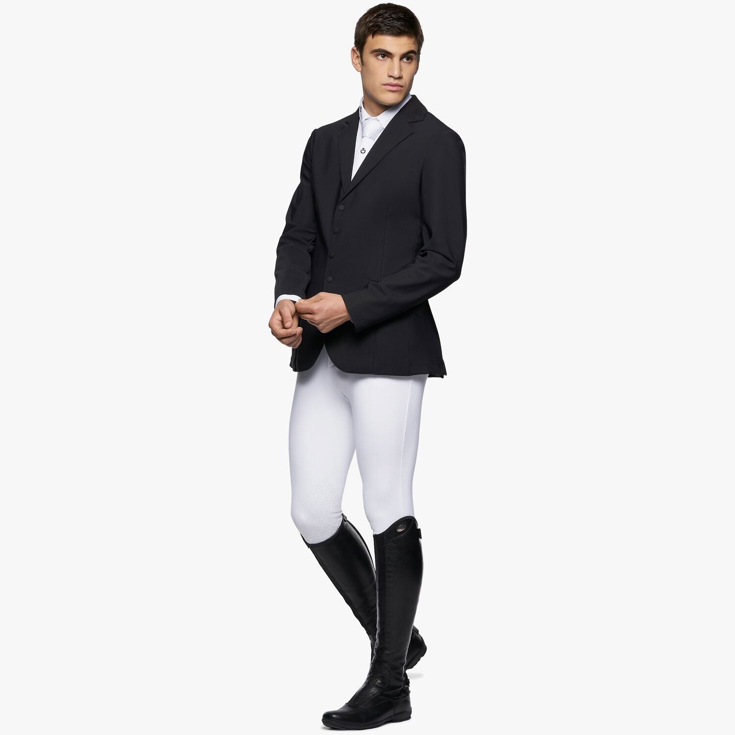 product shot image of the Mens Lightweight Jersey Zip Riding Jacket - Black