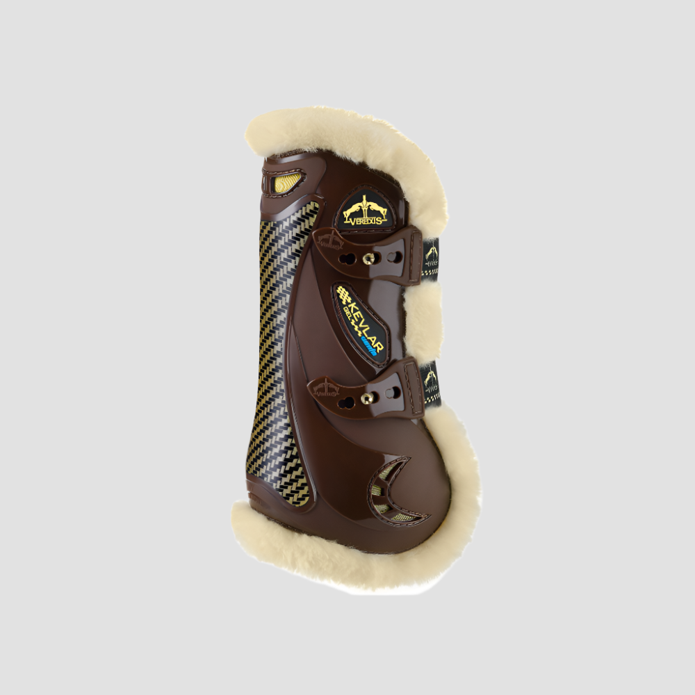 product shot image of the veredus veredus kevlar gel vento save the sheep tendon boots brown