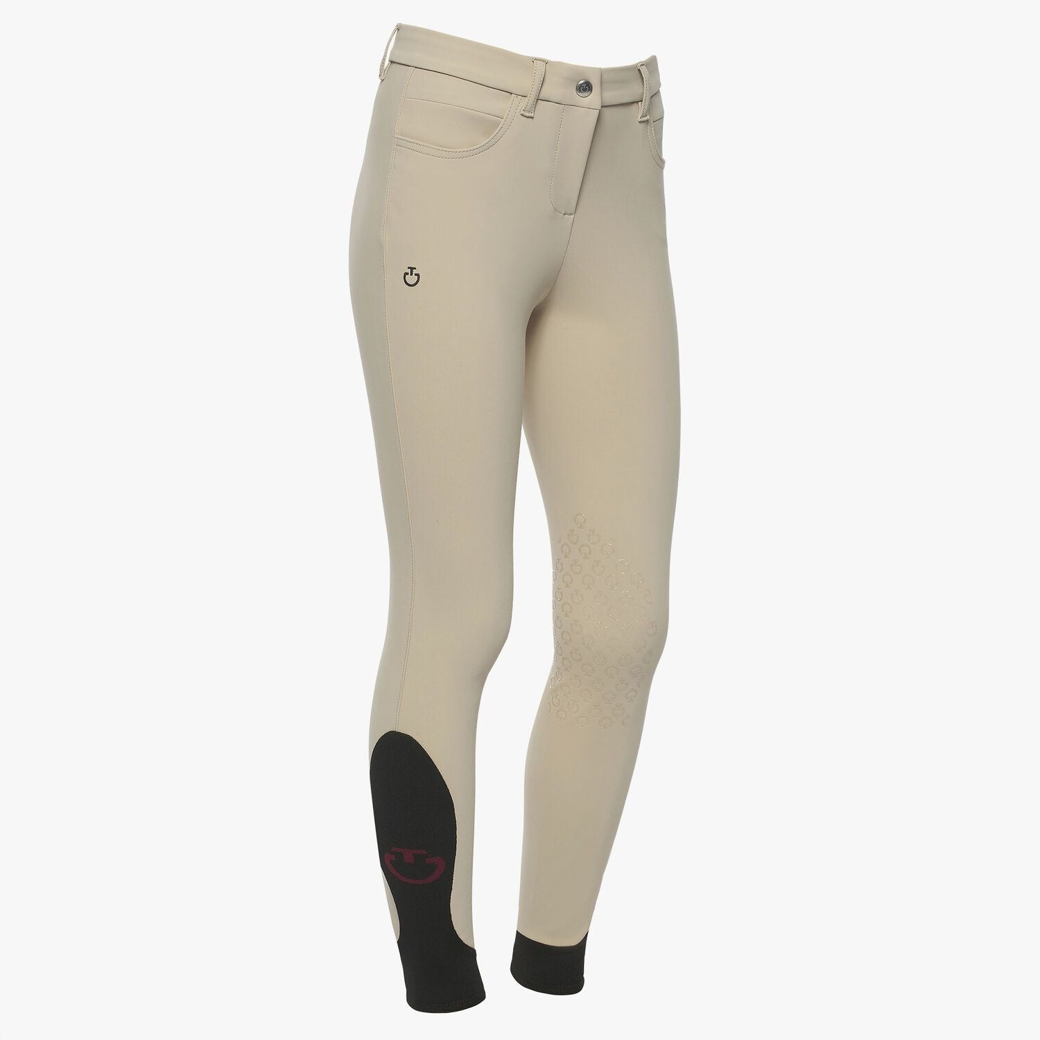 Girls Colour Grip Breeches | Knee Grip | Beige