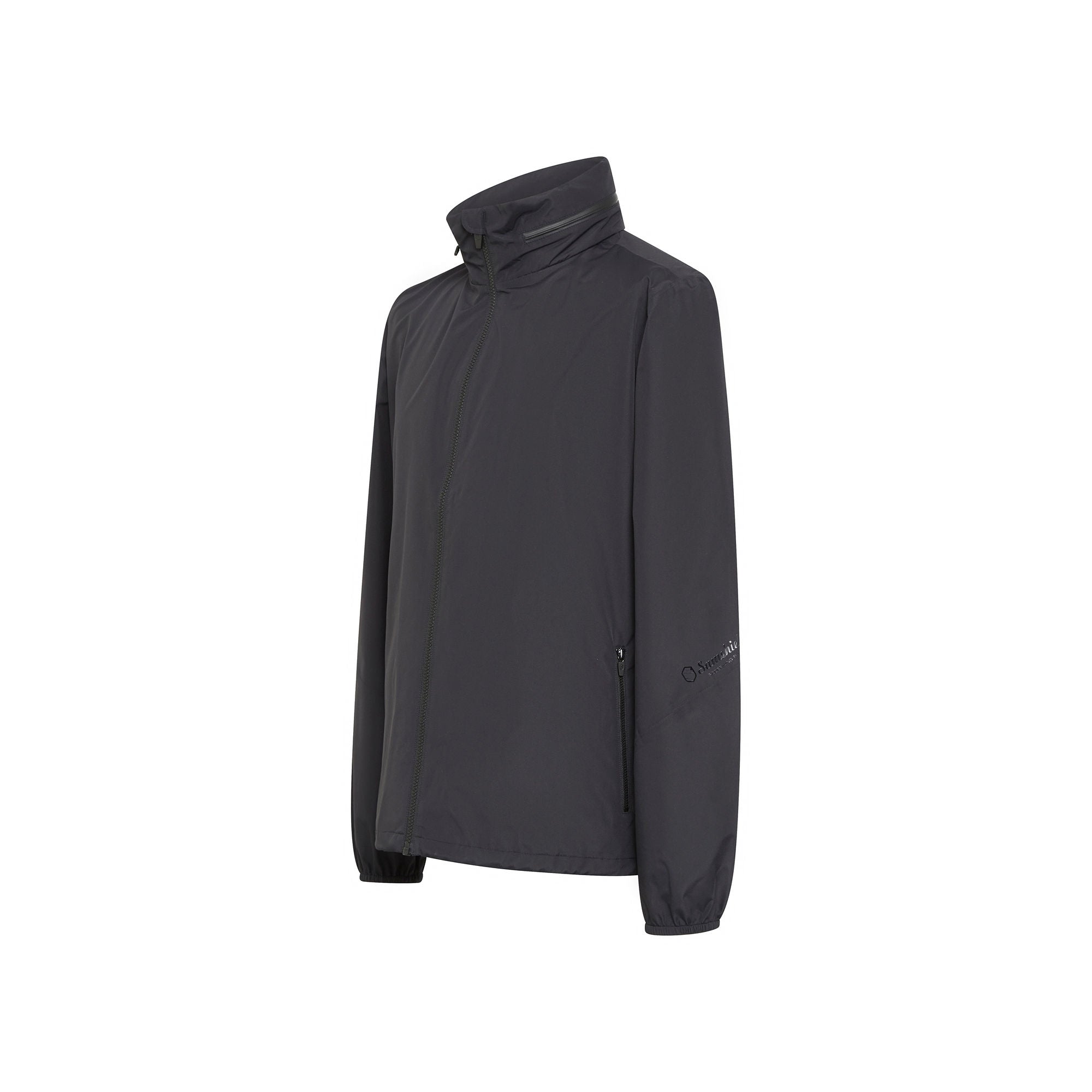 Mens Ian Short Raincoat - Black