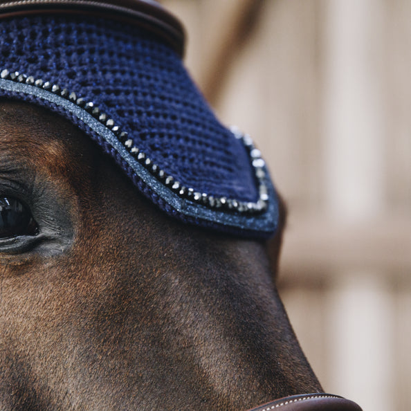 product shot image of the Wellington Glitter Band Fly Hood - Navy
