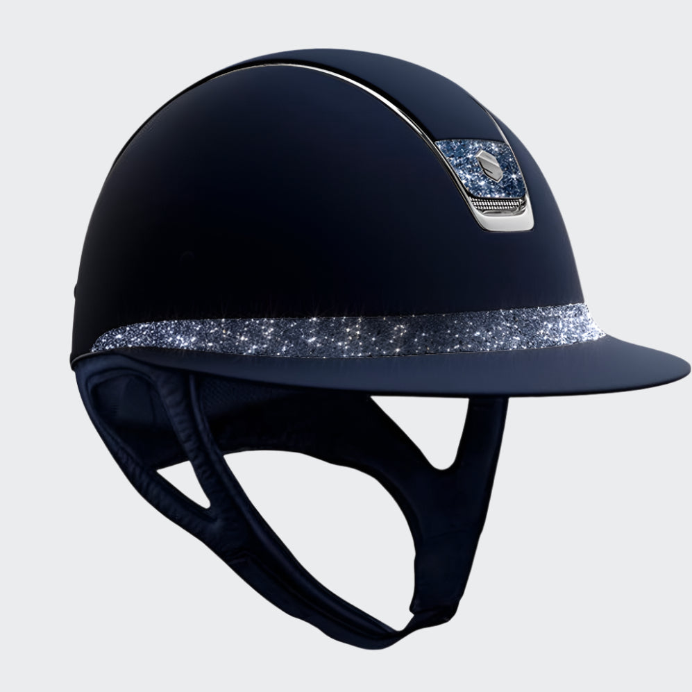 product shot image of the samshield custom miss shield shadowmatt navy bermuda blue swarovski