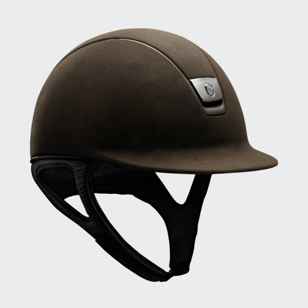 product shot image of the samshield premium brown alcantara