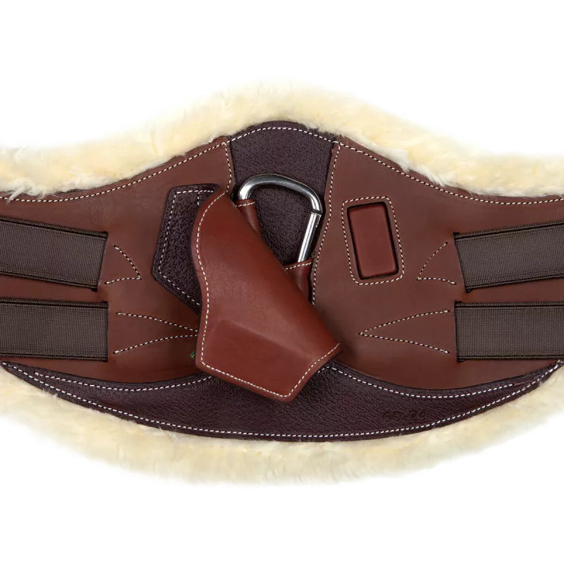 product shot image of the V-Strap Girth with Removable Sheepskin Lining