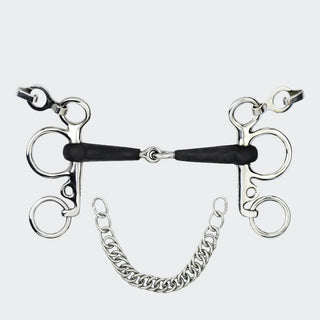 2242 Rubber Pelham Single Jointed