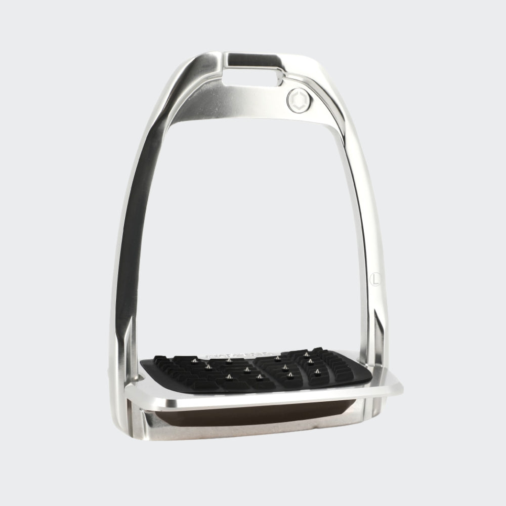 Hunter H Stirrups | Polished Aluminium | Brown