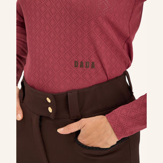 Calder Long Sleeve Training Polo | Dark Muscat