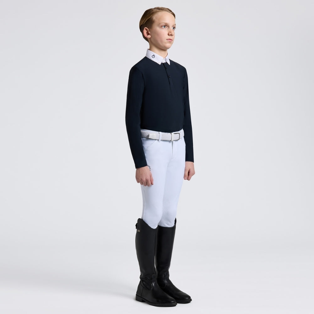 Boys CT Jersey Print Logo Show Shirt | Long Sleeve | Navy