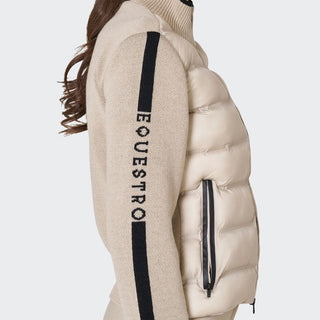 Ladies Hybrid Nylon + Knit Coat | Cobblestone