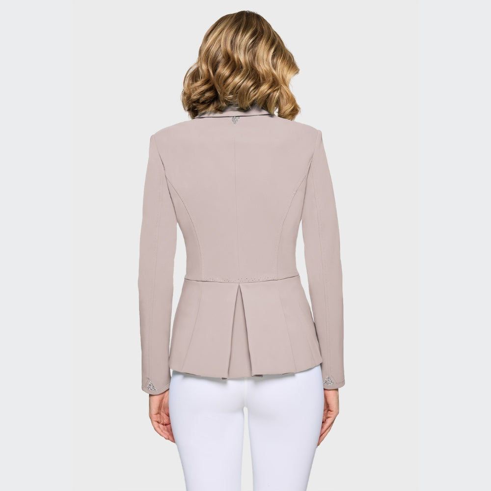 Ladies Victorine Crystal Fabric Show Jacket | Latte