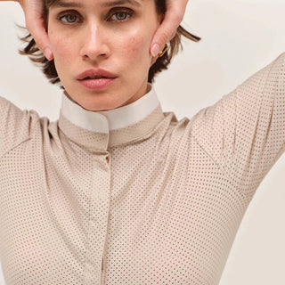 Ladies Helios Long Sleeve Show Shirt | Latte