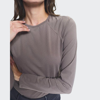 Ladies Jazz Micro Perforated Training Polo | Taupe