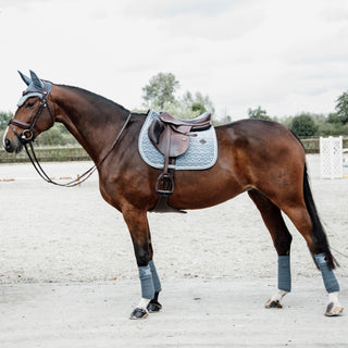 Velvet Jumping Saddle Pad | Baby Blue